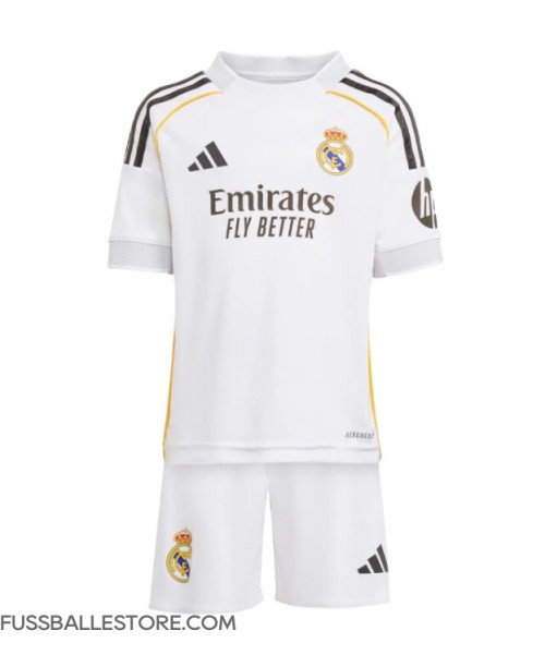 Günstige Real Madrid Kylian Mbappe #9 Heimtrikotsatz Kinder 2025-26 Kurzarm (+ Kurze Hosen)